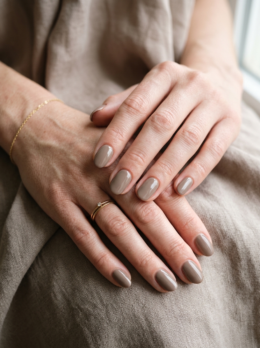 Taupe Nagel Farbe
